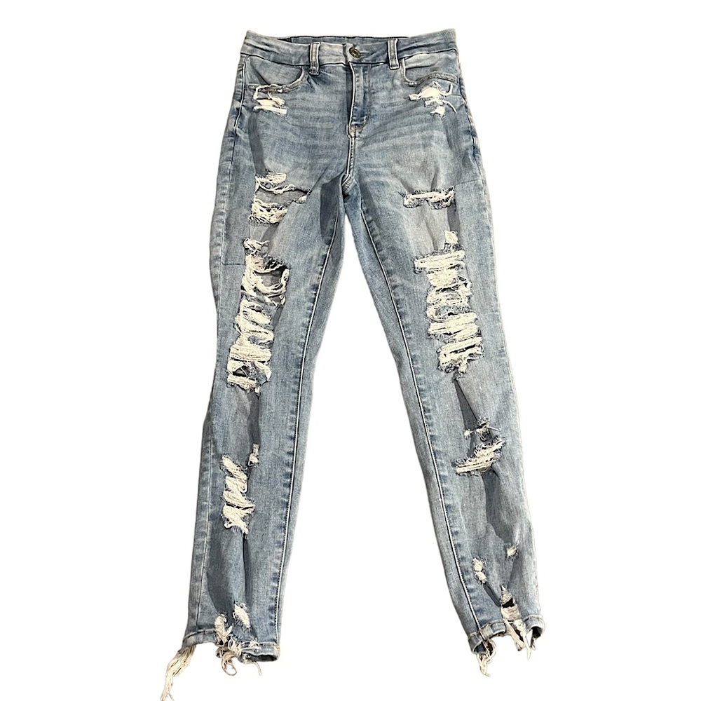 American Eagle hi rise crop curvy skinny jeans 2